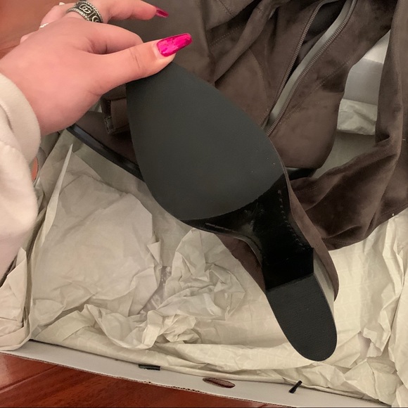 MARC FISCHER LTD ARRINE GRAY SUEDE OVER THE KNEE BOOTS - Picture 3 of 7